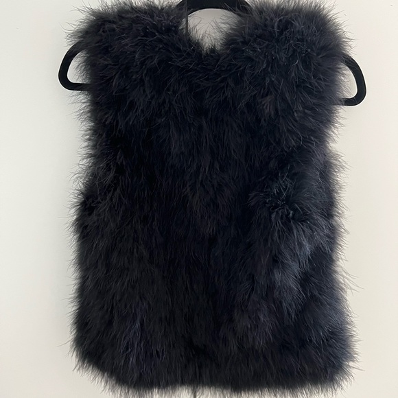 Club Monaco Black Feather Vest XS - Picture 3 of 8
